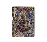 Encendedor de queroseno resistente al viento de cobre, recargable para uso en exteriores, barbacoa e iluminación de velas, regalo ideal para hombres