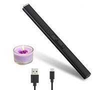 Encendedor de Velas Recargable USB, Encendedor Eléctrico Recargable, Encendedor USB Recargable, Encendedor Cocina Electrico, Encendedor Eléctrico, Mechero Cocina para Velas (Negro)