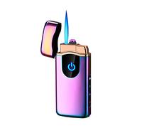 Encendedor Jet Flame Torch, Encendedor de Doble Arco 2 en 1 Encendedor Recargable USB, Ideal para Fuego, barbacoas, Fuegos Artificiales