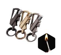 Encendedor metálico de emergencia con llavero | Encendedor reutilizable, impermeable y permanente con cerillas y abrebotellas | Equipo de supervivencia for camping, senderismo y actividades al aire li