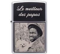 Encendedor Personalizado Creado con un mechero Zippo Personalizado - Su Foto y/o Texto Grabado en Este Encendedor - Encendedor High Polish con Foto grabada