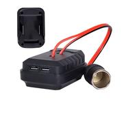 Encendedor Toma De Corriente 18-21V USB - Adaptador De Enchufe De Mechero Convertidor De Batería | Puerto Doble Portátil para Automóvil Camión Moto Camping Viajes Carretera Exterior