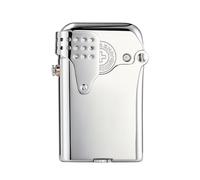 Encendedor Vintage de Bronce de Lujo, Encendedor Recargable a Prueba de Viento con Puerto Inferior de Llenado, Regalo para Hombre, Nuevo Thorens Gen 5 Garra Única Plata