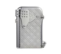 Encendedor Vintage de Latón y Keroseno a Prueba de Viento, Encendedor Cigarros Reutilizable, Regalo Masculino Alta Gama, Nuevo Thorens Gen5 Garra Simple, Relleno Inferior, Diseño Malla Estrellada