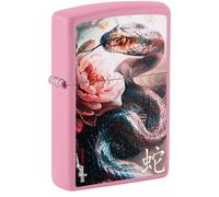 Encendedor Zippo a Prueba de Viento - Animals - Mazzi, Pink Matte, Color Image - Recargable - Reutilizable - Diseño a Prueba de Viento - Caja Regalo - Fabricado en Estados Unidos