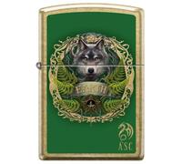 Encendedor Zippo a prueba de viento - Anne Stokes, Street Brass, Color Image - Recargable - Reutilizable - Diseño a prueba de viento - Caja regalo - Fabricado en Estados Unidos