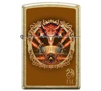 Encendedor Zippo a prueba de viento - Anne Stokes, Street Brass, Color Image - Recargable - Reutilizable - Diseño a prueba de viento - Caja regalo - Fabricado en Estados Unidos