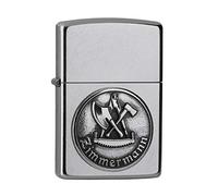 Encendedor Zippo a Prueba de Viento - Carpenter, Street Chrome, Emblem - Recargable - Reutilizable - Diseño a Prueba de Viento - Caja Regalo - Fabricado en Estados Unidos