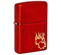 Encendedor Zippo a prueba de viento - Fierce Bear, Satin Chrome, Color Image - Recargable - Reutilizable - Diseño a prueba de viento - Caja regalo - Fabricado en Estados Unidos