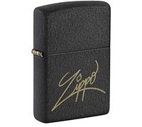 Encendedor Zippo a Prueba de Viento - Founder Set, Black Crackle, Laser Engrave - Recargable - Reutilizable - Diseño a Prueba de Viento - Caja Regalo - Fabricado en Estados Unidos