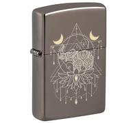 Encendedor Zippo a prueba de viento - Gradient Neon Hot Pink Logo, Black Matte, Color Image - Recargable - Reutilizable - Diseño a prueba de viento - Caja regalo - Fabricado en Estados Unidos