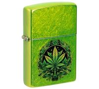 Encendedor Zippo a prueba de viento - Leaf, Lurid, Color Image - Recargable - Reutilizable - Diseño a prueba de viento - Caja regalo - Fabricado en Estados Unidos