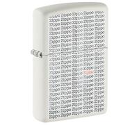 Encendedor Zippo a Prueba de Viento - Logo, White Matte, Color Image - Recargable - Reutilizable - Diseño a Prueba de Viento - Caja Regalo - Fabricado en Estados Unidos