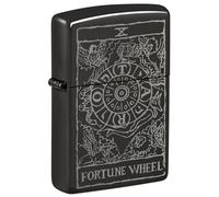 Encendedor Zippo a Prueba de Viento - Wheel of Fortune, High Polish Black, Photo Image - Recargable - Reutilizable - Diseño a Prueba de Viento - Caja Regalo - Fabricado en Estados Unidos