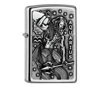 Zippo Mechero de latón PL 207 Aquarius V19 diseño 5,83,81,2