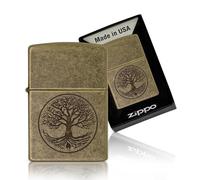 Encendedor Zippo Motivo: Árbol De La Vida - Bronce Antiguo Tree Of Life