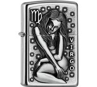 Encendedor Zippo Virgo Signo Zodiacal Virgo Placa Cromada 2006499