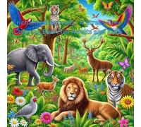 "Enchanted Animals: A Stress-Free Coloring Book for Adults and Kids"