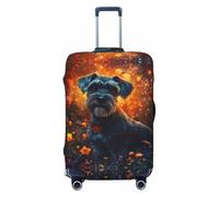 Enchanted Autumn Terrier Glow - Fundas protectoras elásticas para equipaje de viaje, 45,7 a 81,3 cm, Black, X-Large