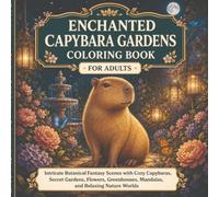 Enchanted Capybara Gardens Coloring Book for Adults: Intricate Botanical Fantasy Scenes with Cozy Capybaras, Flowers, Greenhouses, Mandalas, and Relaxing Nature Worlds