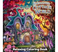Enchanted Cottage World Coloring Book for Adults & Teens - Whimsical Fairy Cottages, Cozy Interiors, Secret Garden Homes, Vintage Furniture, Relaxing Art for Stress Relief & Creativity