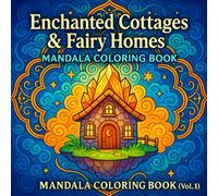 Enchanted Cottages & Fairy Homes Mandala Coloring Book (Vol. 1): Whimsical Fairy Houses, Magical Cottages & Fantasy Mandala Art for Stress Relief and Relaxation