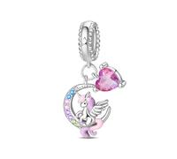 Enchanted Dream Horse Charm, Charm para pulsera, compatible con Pandora Bracelet Neckalce