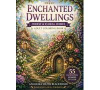Enchanted Dwellings: Forest & Floral Homes: An Adult Coloring Book of Magical Woodland Cottages and Cozy Fantasy Architecture for Relaxation and Stress Relief