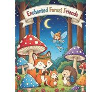 Enchanted Forest Friends Colouring Book: Fairies, Gnomes, Cute Woodland Animals, and Magical Scenes: Easy Colouring Book for Kids (Ages 4-8)