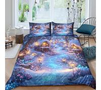 Enchanted Forest Funda de Edredón Microfibra 3 Piezas Impresión 3D Cierre de Cremallera Oculta Enchanted Bosque Funda Edredon Fundas de Almohada Lavables Suave for jóvenes Super king（260x220cm）