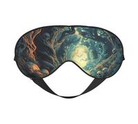 Enchanted Forest Skull Path - Máscara de dormir de doble cara, máscaras de dormir para mujeres y hombres, cubiertas opacas para dormir, viajes