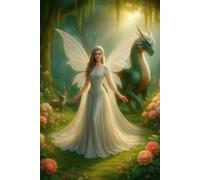 Enchanted Forest with Fairy and Dragon Writing Journal