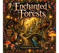 Enchanted Forests Adult and Teens 40 Page Coloring Book: 40 Intricate Woodland Adventures Filled with Fairy Villages, Ancient Trees, Hidden Gardens, Magical Wildlife & Cozy Fantasy Escapes