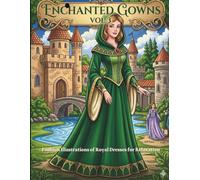Enchanted Gowns (Vol 3): Fashion Illustrations of Royal Dresses for Relaxation