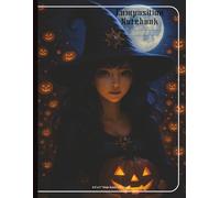 Enchanted Halloween Witch - Wide Ruled Composition Notebook 8.5" x 11", 110 Pages