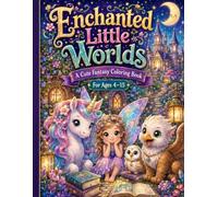 Enchanted Little Worlds: A Cute Fantasy Coloring Book for Kids Ages 4-15: Fairies, Unicorns, Dragons, Owls, Griffins, Mermaids & Magical Creatures