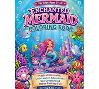 Enchanted Mermaid Coloring Book for Kids Ages 5-10: Magical Mermaids, Underwater Adventures, Sea Creatures & Ocean Fantasy Fun