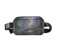 Enchanted Misty Forests - Riñonera de moda para hombres y mujeres, pequeña bolsa de cinturón con correa ajustable para compras, deportes y trabajo