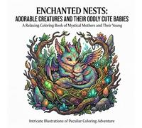 ENCHANTED NESTS: ADORABLE CREATURES AND THEIR ODDLY CUTE BABIES: A Relaxing Coloring Book of Mystical Mothers and Their Young