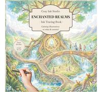 Enchanted Realms: A Cozy Fantasy Ink Tracing Book with Magical Worlds, Hidden Forests, Mythical Creatures and Relaxing Fantasy Scenes