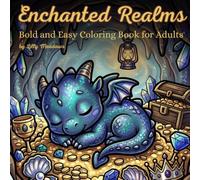 Enchanted Realms: Bold and Easy Coloring Book for Adults | 40 Whimsical Fantasy Scenes with Fairies, Gnomes, Dragons and Magical Cottages for Relaxation and Stress Relief (Cozy Spaces Coloring Books)