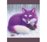 Enchanted Snow Tails: Purple Fox Winter Notebook: 8.5 x 11" Mystical Animal Composition Notebook with 100 Lined Pages - Perfect for Nature and Fantasy Lovers