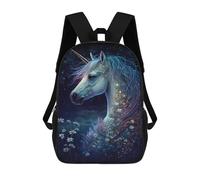 Enchanted Unicorn Fantasy Art Print -1 Mochila Escolar, Mochila De Día, Mochila De Negocios, Mochila Impermeable Para Libros Para Niñas, Niños Y Adolescentes 17inch