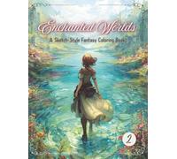 Enchanted Worlds: vol.2 - A Sketch-Style Fantasy Coloring Book