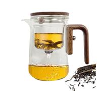 Enchanti | Hojas de té más resistentes al calor Separación de agua Carafe | Brujería creativa Magic Glass | Cabezal de té antiderrame para el lugar de trabajo, apartamento, hogar