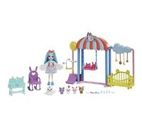 Enchantimals Baby BFFs Guardería de Starley Stork Muñeca cigüeña con Set de Juego, 5 Mascotas y Accesorios, Juguete +4 años (Mattel HLH23)