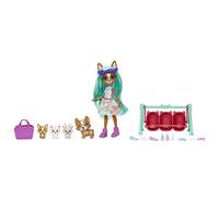 Enchantimals Baby BFFs Muñeca Crizia Corgi con Mascota Perro Show, 3 Bestie Reveal y Accesorios, Juguete +4 años (Mattel HLK86)