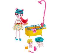 Enchantimals Baño Splash, con Muñeca Petya Pig y Sus Dos Mascotas Cerditos y Accesorios (Mattel Gjx36)