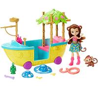 Enchantimals Barco de la Selva mágica con muñeca Merit Monkey (Mattel GFN58)