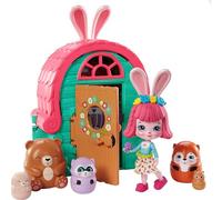 Enchantimals Bree Bunny y Cabaña Muñeca con Mascota matrioska Sorpresa y cabaña de Juguete (Mattel GTM47)